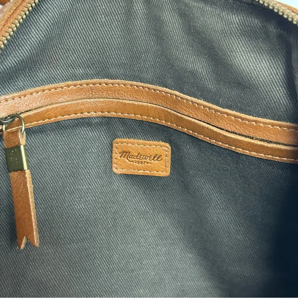 Madewell Cognac Leather Crossbody Shoulder Purse - Picture 10 of 17